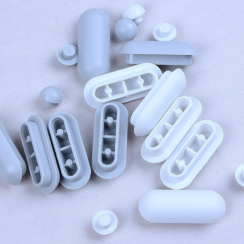 Universal Toilet Seat Bumpers Set - Anti-Noise Cushions and Buffers for Toilet Lid - 20Pcs White Pads - Black image number 7