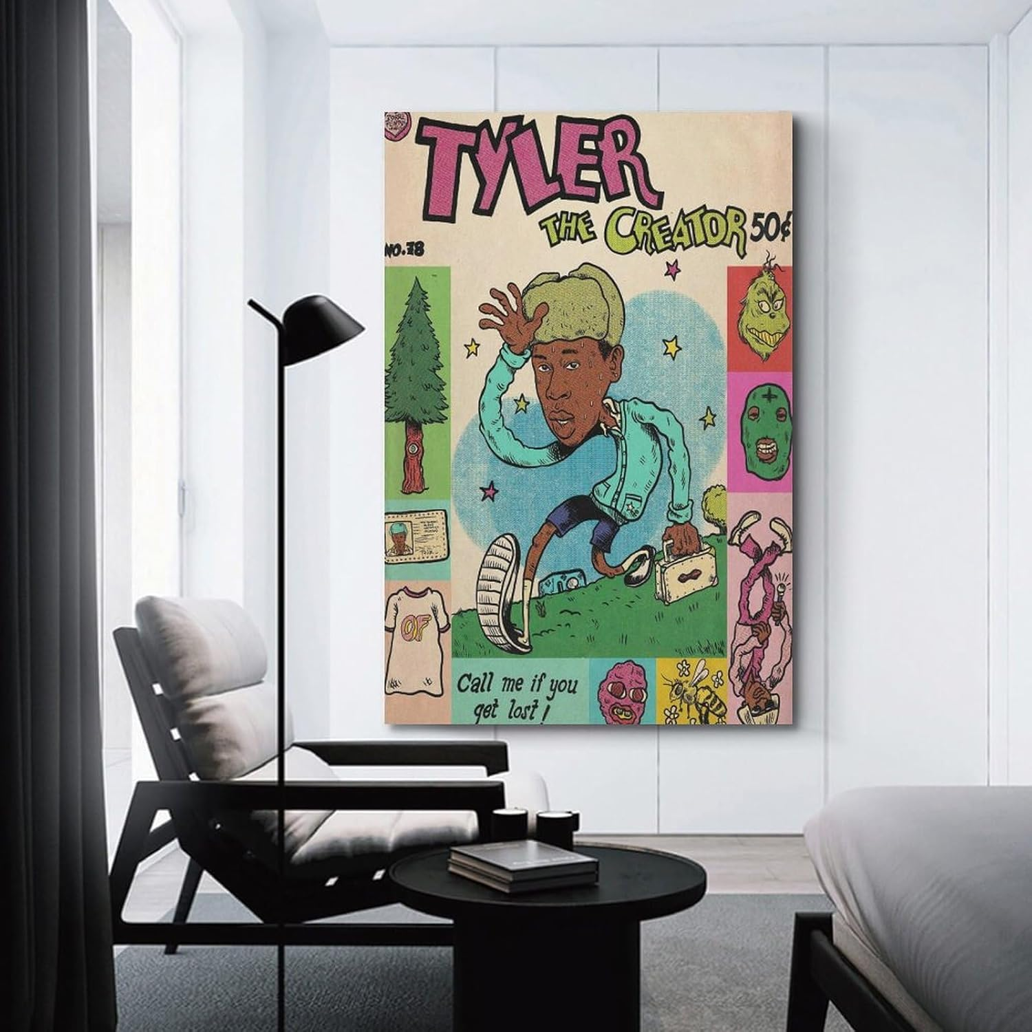 Tyler Poster the Creator Canvas Painting Wall Art Picture Home Decor Print for Bedroom Living Room Dorm Study Bar Office 12X18Inch(30X45Cm) image number 4