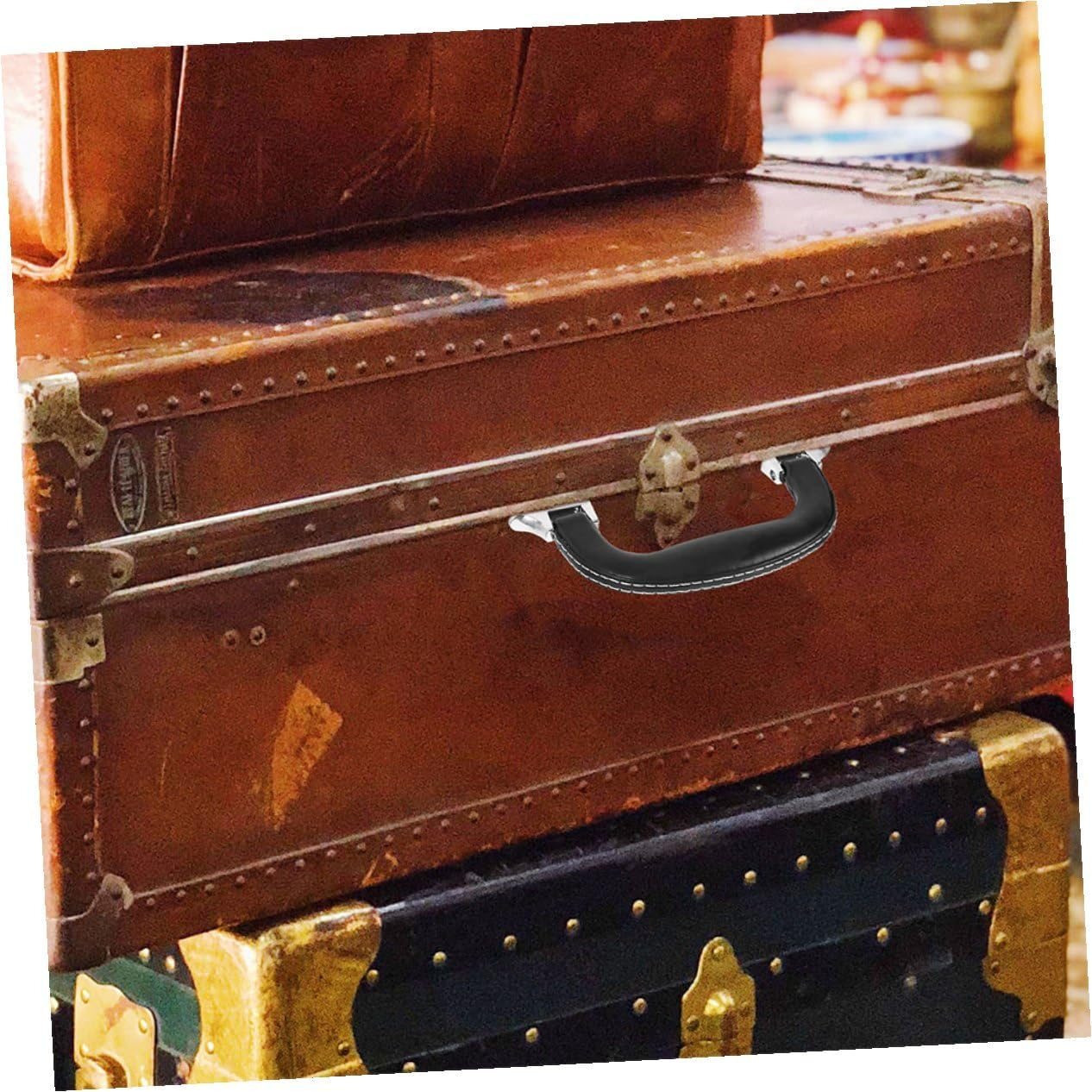 WATIIFUFU 2Pcs Leather Replacement Handles for Luggage Suitcase Travel Bags Toolboxes Carry Grips with Design for Easy Installation and Versatile Use image number 6