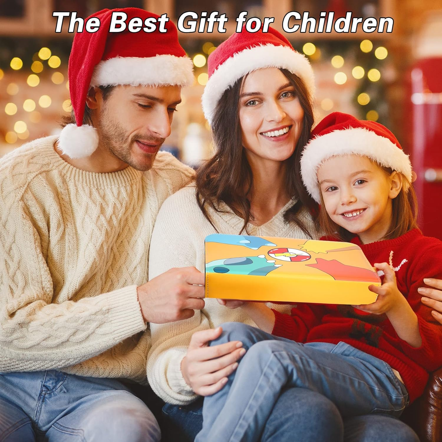 MGZNMTY Card Binder for Yoto Player Cards, Hold up to 96 Cards with Sleeves Binder 4-Pocket, Designed to Yoto Mini Cards Holder for Boys and Girls (Yellow)