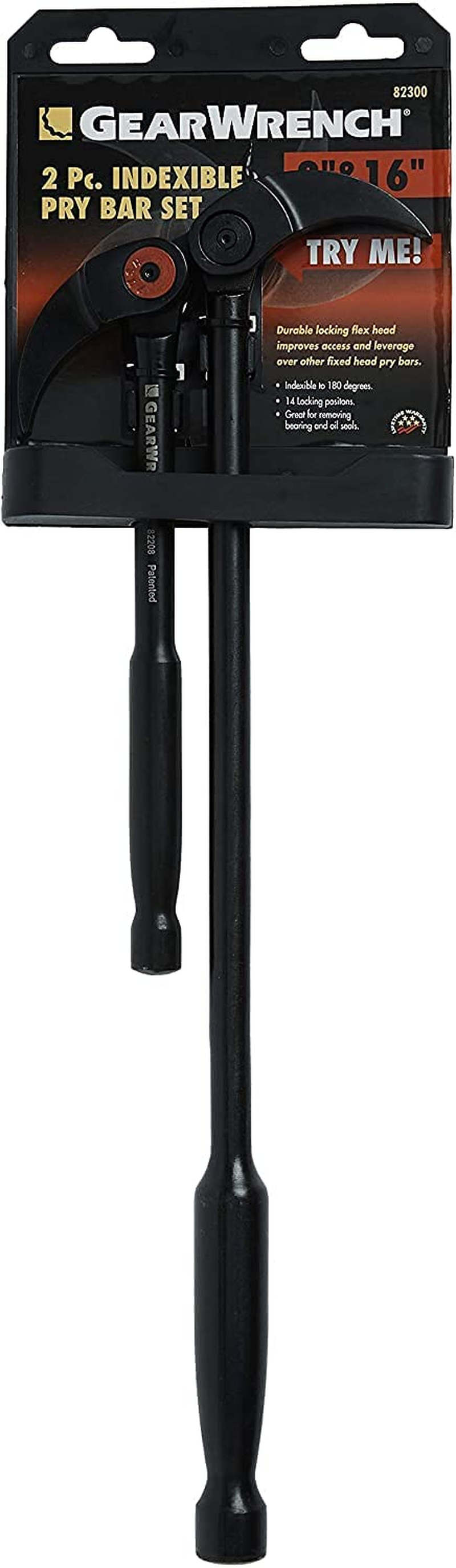 GEARWRENCH Indexing Pry Bar Set, 2-Pieces Set, 8 & 16