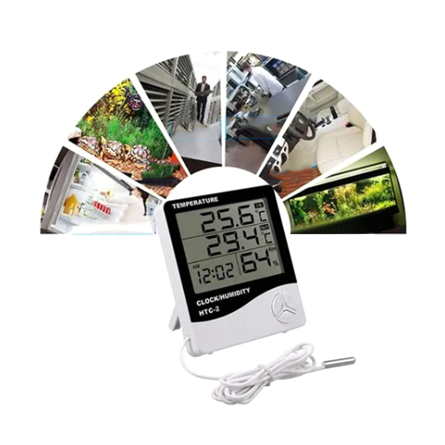 Haofy Digital Hygrometer Thermometer with 1.5M External Watertight Probe Indoor Outdoor Temperature Humidity Monitor for Home Greenhouse