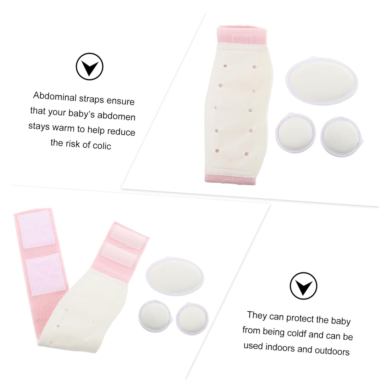 1 Set Belly Band Breathable Umbilical Support Belt for Comfort Navel Protection and Abdomen Warmth Soft Skin Friendly Material - Pink image number 6