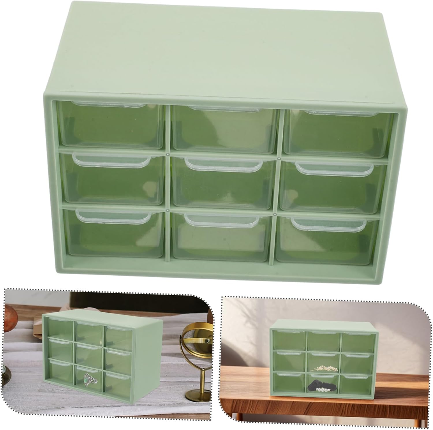 GANAZONO Plastic Storage Box Compartment Makeup Organizer for Teacher Toolbox Craft Supplies Office Desktop Rv Home image number 1