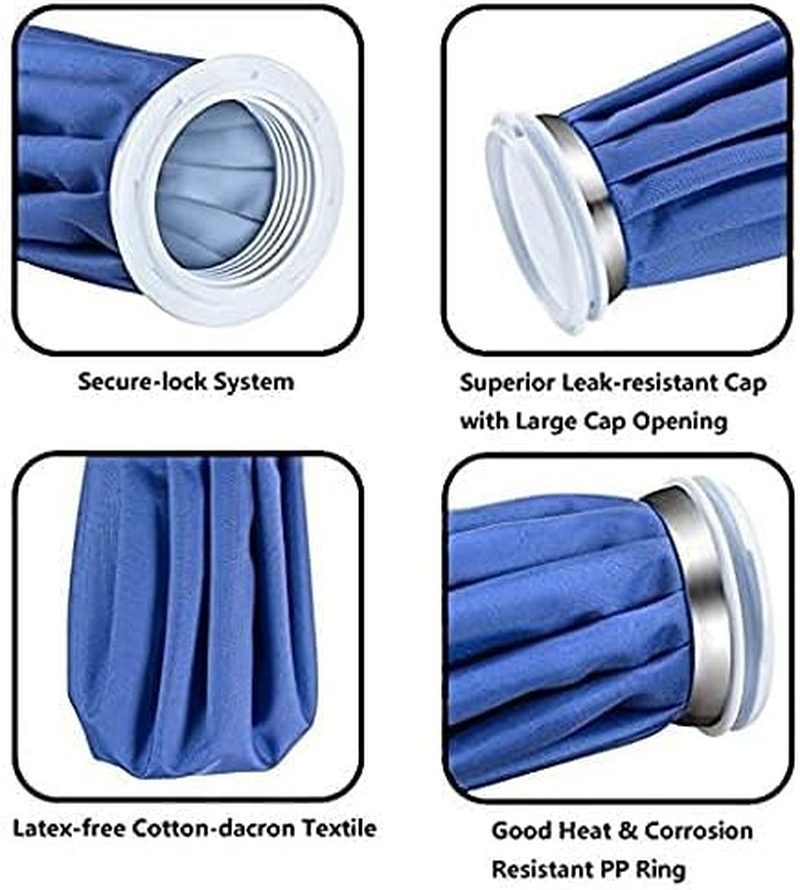3 Pack Hot & Cold Reusable Ice Bags,First Aid Ice Bag, Soft, Flexible Waterproof Portable Ice Bag for Sports Injuries, Sprains, Strains, Swelling, Headache, Etc. (S+M+L) image number 5