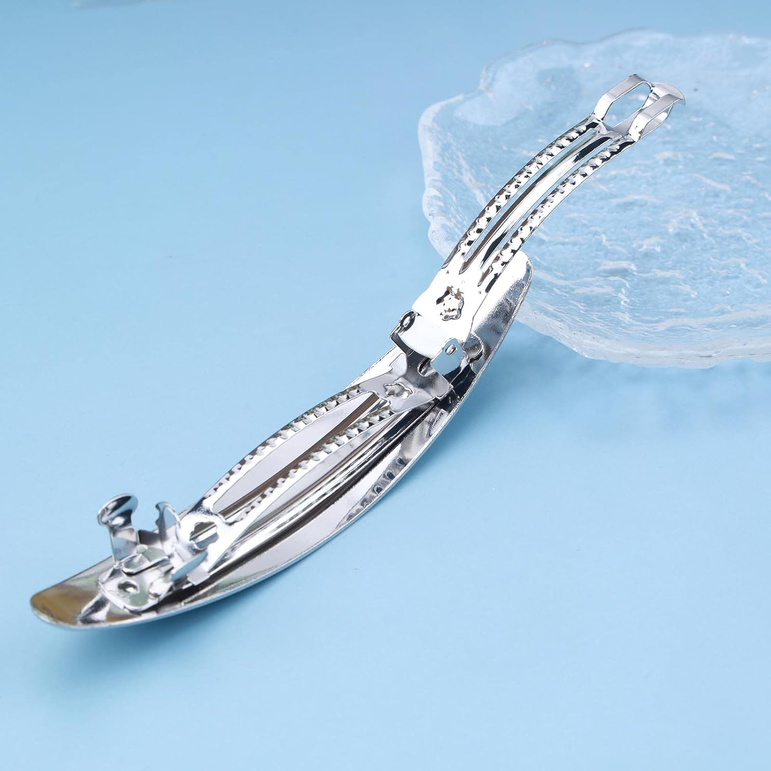 Wendalern Snap Hair Pin Clip Silver Bun Hair Clip Metal Hair Holder Clips Minimalist Hair Clips Decorative Hair Accessories for Women and Girls - Gold image number 7