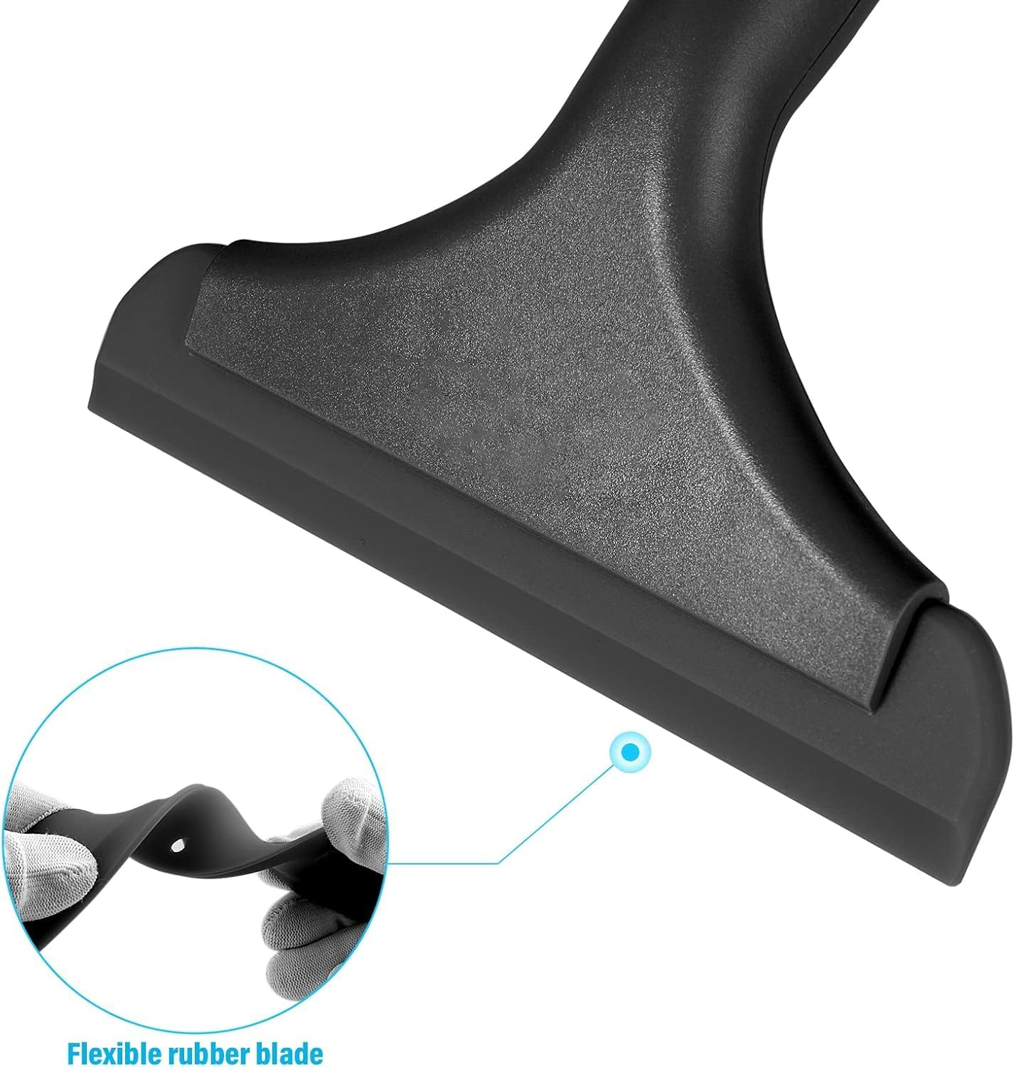 Small Silicone Squeegee Window Shower Squeegee Tool,Auto Water Blade for Car Windshield, Window, Mirror, Glass Door,Bathroom (Black, One Size) image number 5