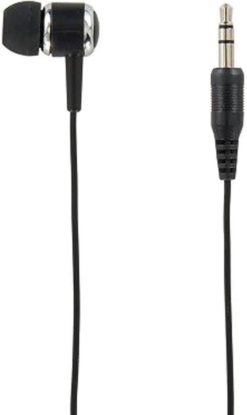 YAZAWA Earphone Single Ear Stereo Plug 3.5Mm In-Ear TV Radio 1M Black image number 1