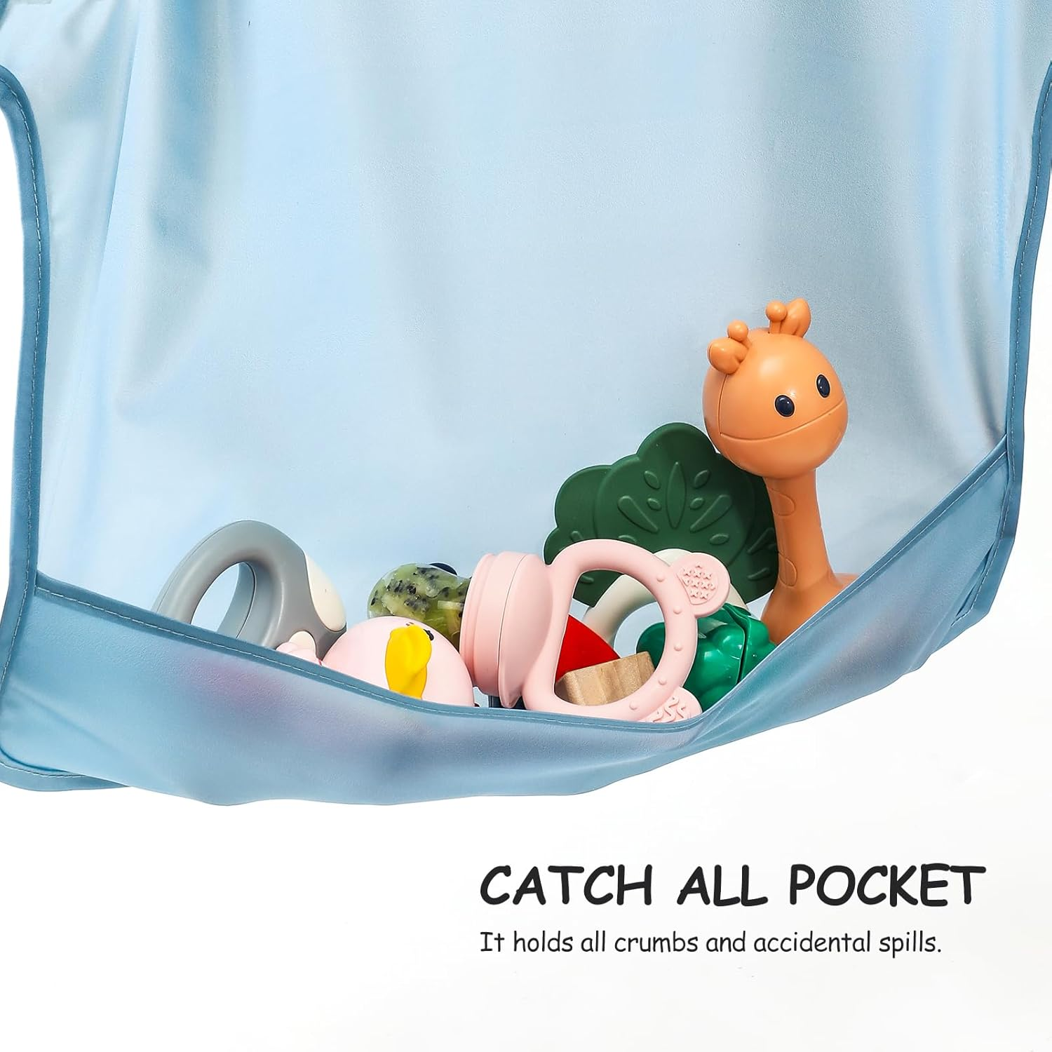 4 Pack Long Sleeve Bib, Waterproof Sleeved Smock for Baby Boy or Girl, Reusable Bib with Pocket, Ages 6-24 Months image number 5