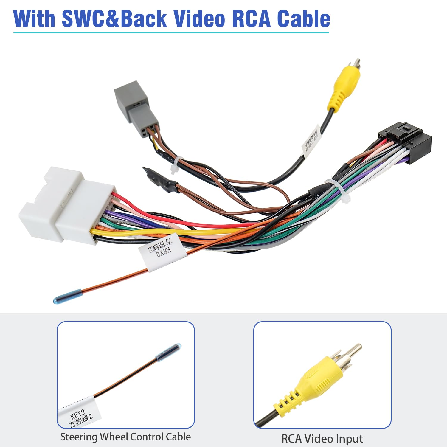 20Pin Radio Wire Harness for Mitsubishi Stereo Wiring Adapter Kit,Android Radio Wiring Harness with RCA Connector Compatible with Mitsubishi Lancer Outlander Pajero Mirage Triton image number 4