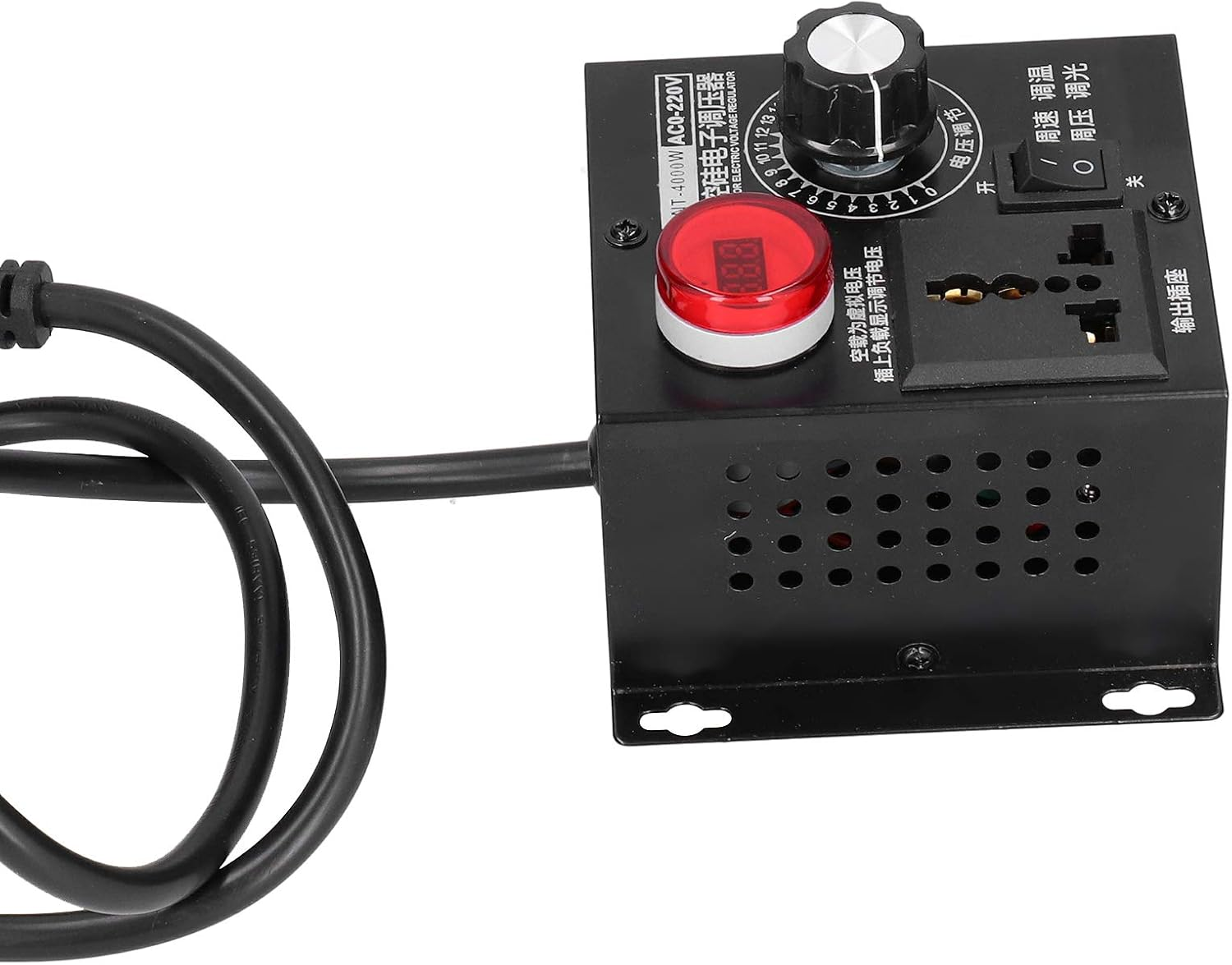 AC Voltage Regulator, SCR Voltage Dimmer, 4000W Anti-Surge AC110/220V Home Appliance Dimming Applications Speed ​​Regulation Factories (AU Plug) image number 5