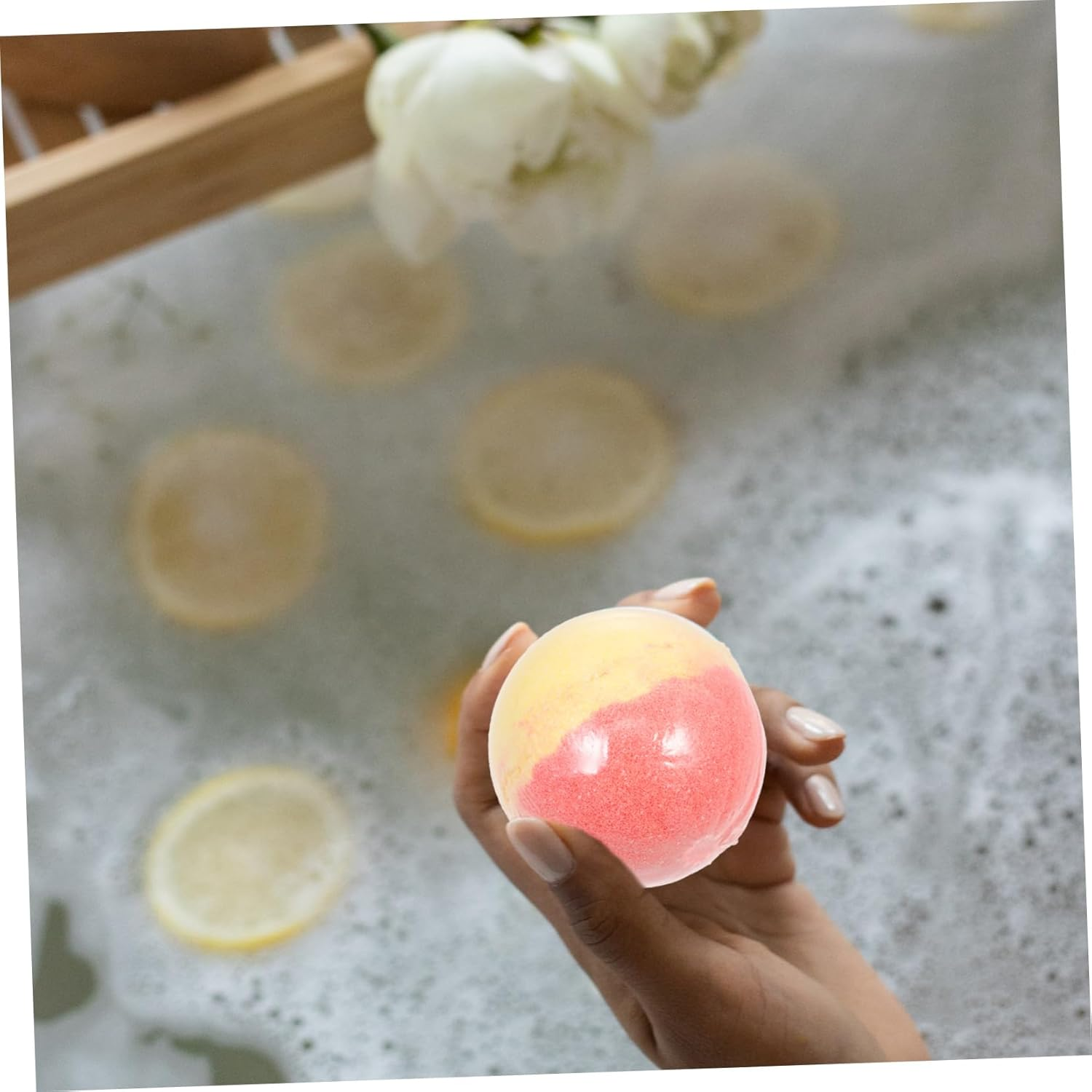 Spa Sea Salt Essential Oil Bath Ball for Adults Bright Colors Wonderful Scents for Relaxation and Present Giving image number 5