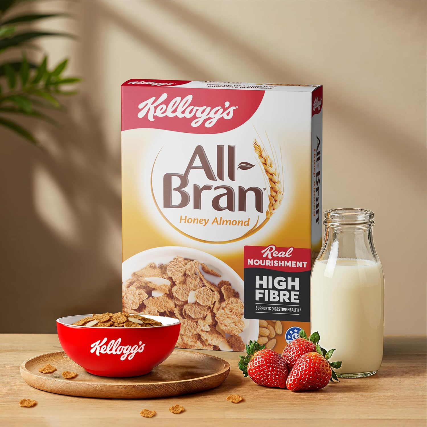 Kellogg&rsquo;S All Bran Wheat Flakes Honey Almond 420G