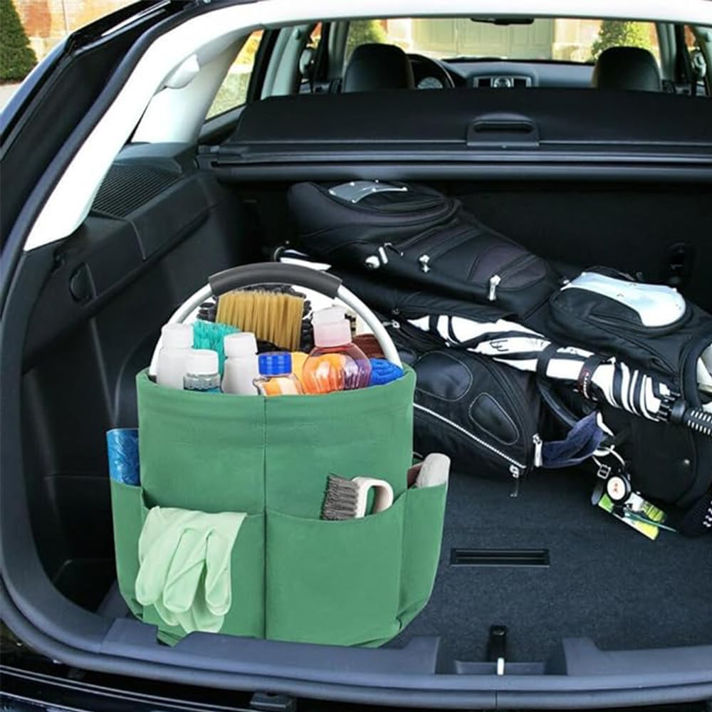 Versatile and Reusable Folding Basket with Handle, Outdoor Storage Bag, Portable Picnic Basket, Beach Basket, Foldable Home Bathroom Storage Bath Toiletries Bag, Foldable Home Shopping Basket image number 2