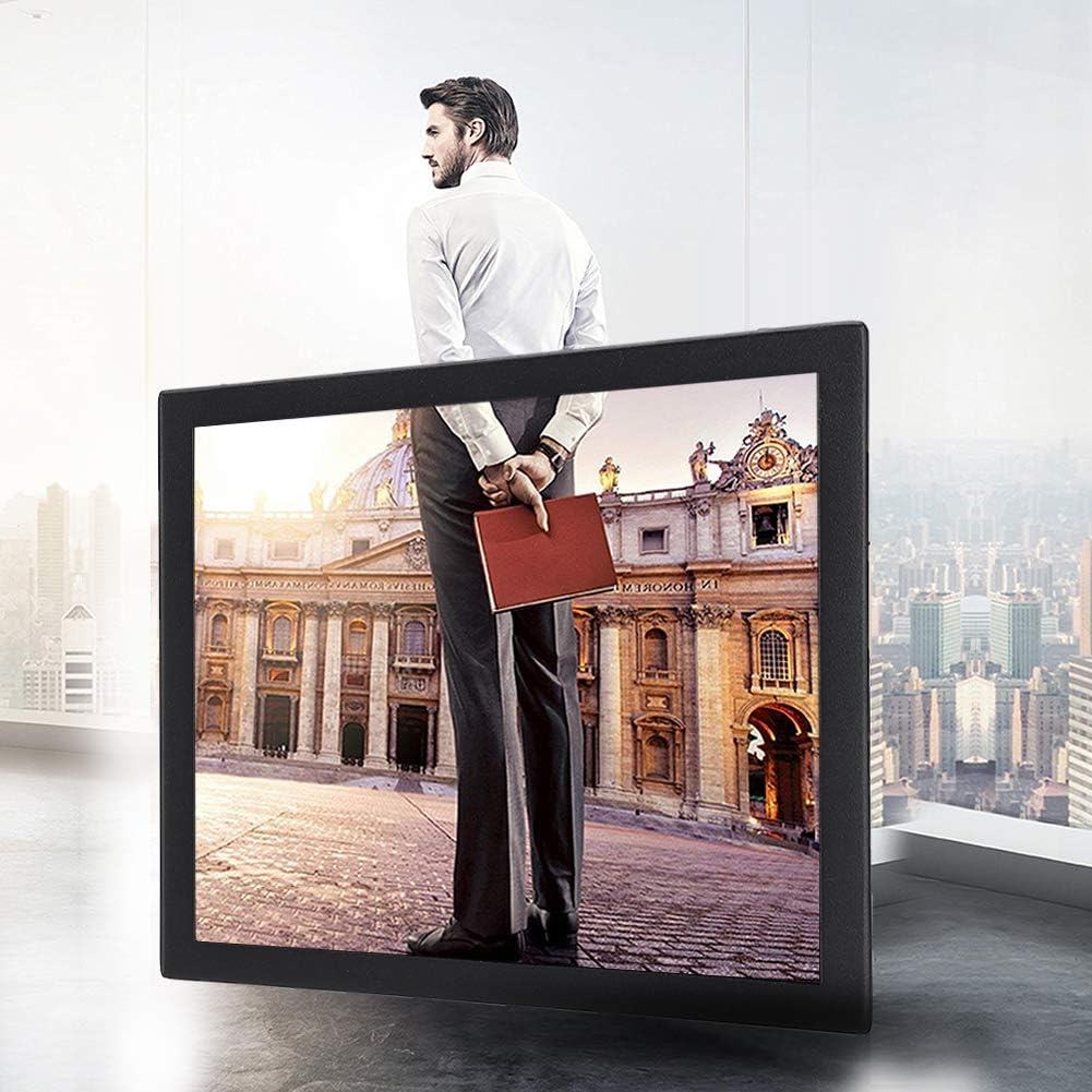 8 Inch LCD Monitor, Small LCD Color Video Monitor Screen Support VGA/BNC/AV Input Suitable for PC, CCTV, CCTV, Video Camera, Computer Etc (AU Plug)