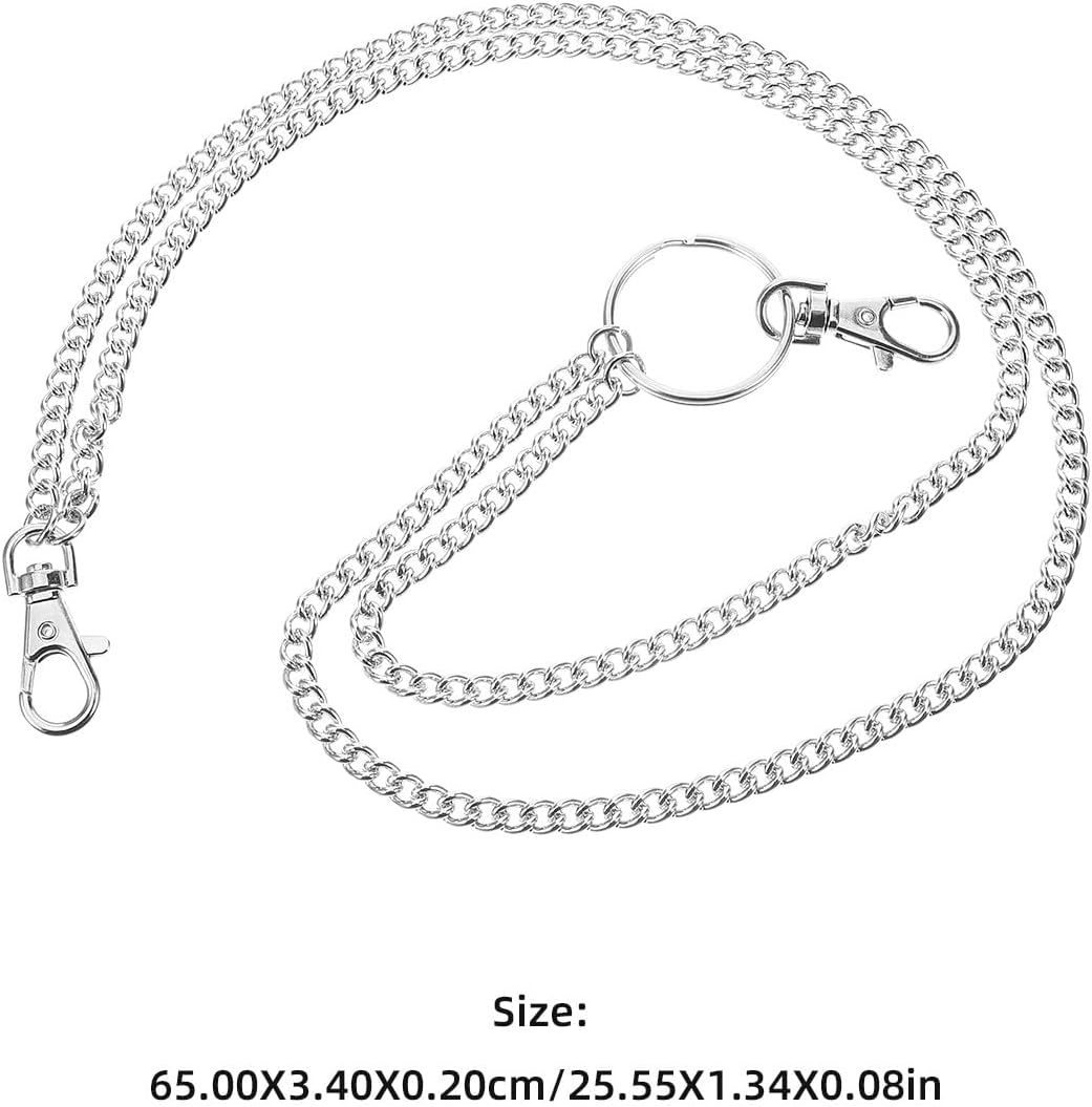 DRESSOOS Punk Wallet Chain for Men with Lobster Clasp Keyring Metal Pants Chain Accessory for Streetwear and Rock Style with Detailed Craftsmanship image number 5