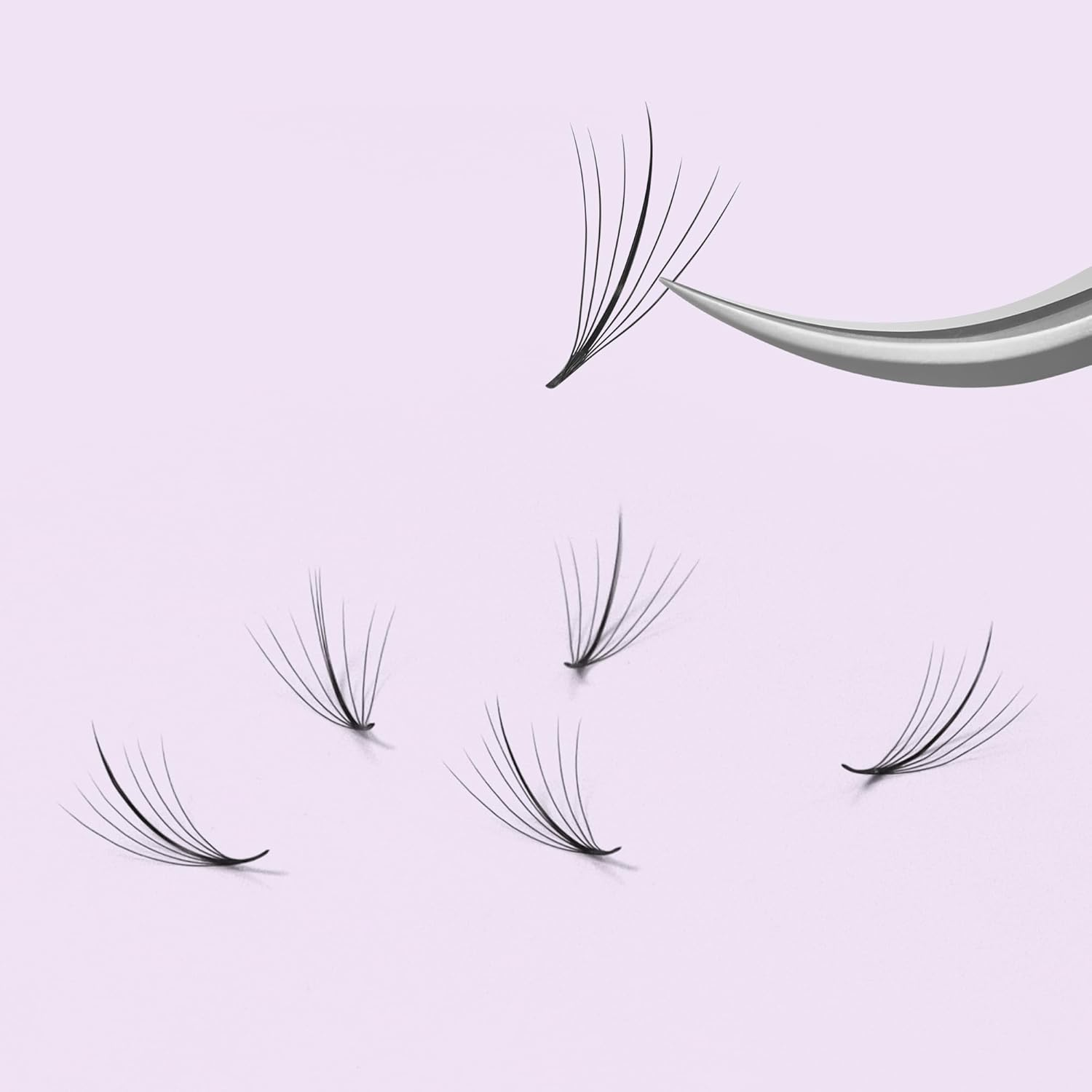 ANNAFRIS Premade Fans Eyelash Extensions Thickness 9-13Mm Mix Short Stem Pointy Base Premade Volume Lash Extensions C Curl(San,C,9-13Mm) - 10D-0.05-C image number 3