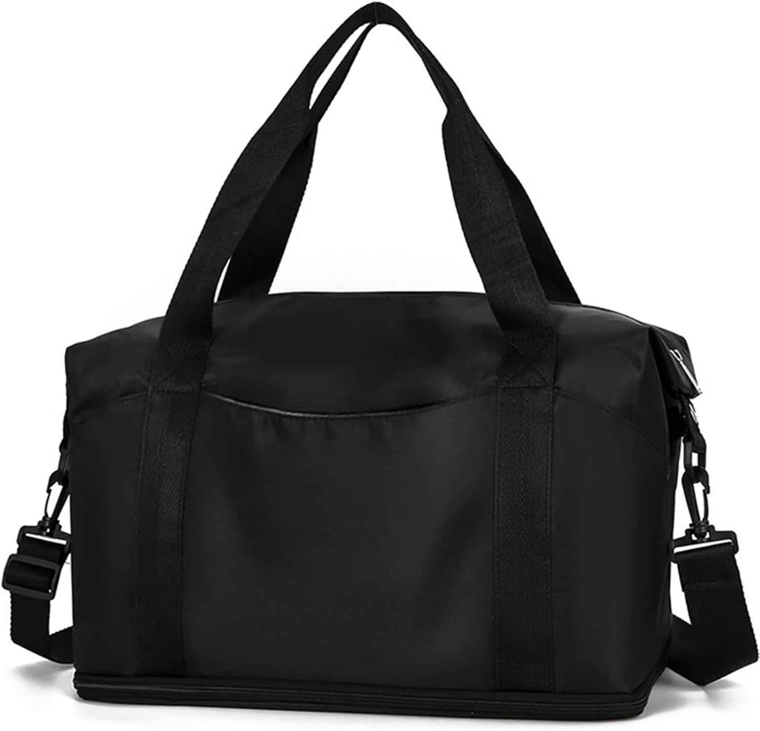 Lizbin Weekender Bags for Women, Personal Item Travel Bag, Overnight Bag Luggage Bag, Foldable Sports Tote Gym Bag for Men, Travel Tote Bags with Detachable Shoulder Strap and Wet Compartment (Black) image number 3