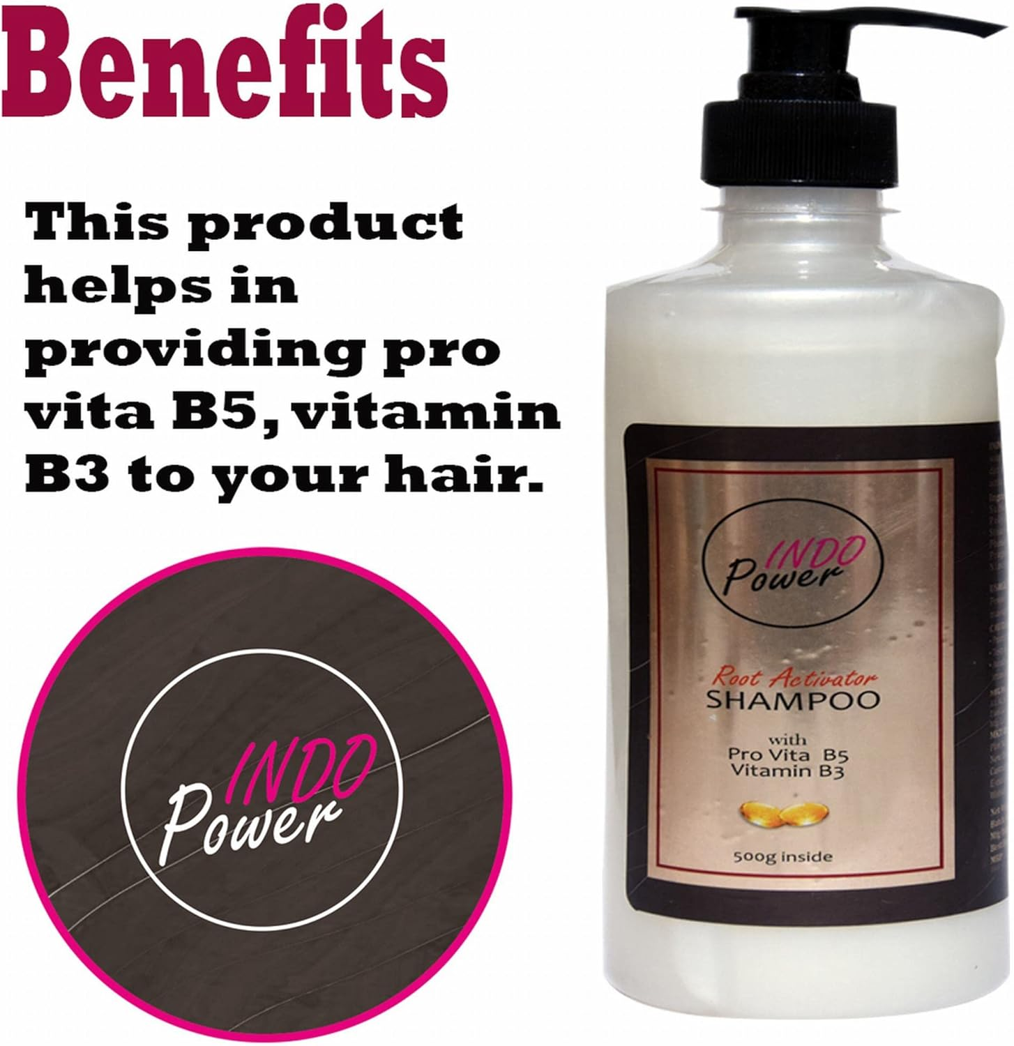 INDOPOWER&reg; Mm73-Root ACTIVATOR SHAMPOO 500G. image number 3