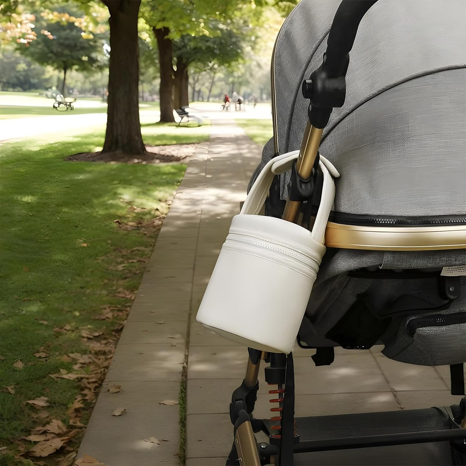 Frfik Breastmilk Travel Cooler - Milk Bottles Bag - Insulated Bottle Bags with Detachable Strap, Breast Milk Storage Bag Fits 2 Large 8Oz Bottles for Nursing & Working Mom image number 1