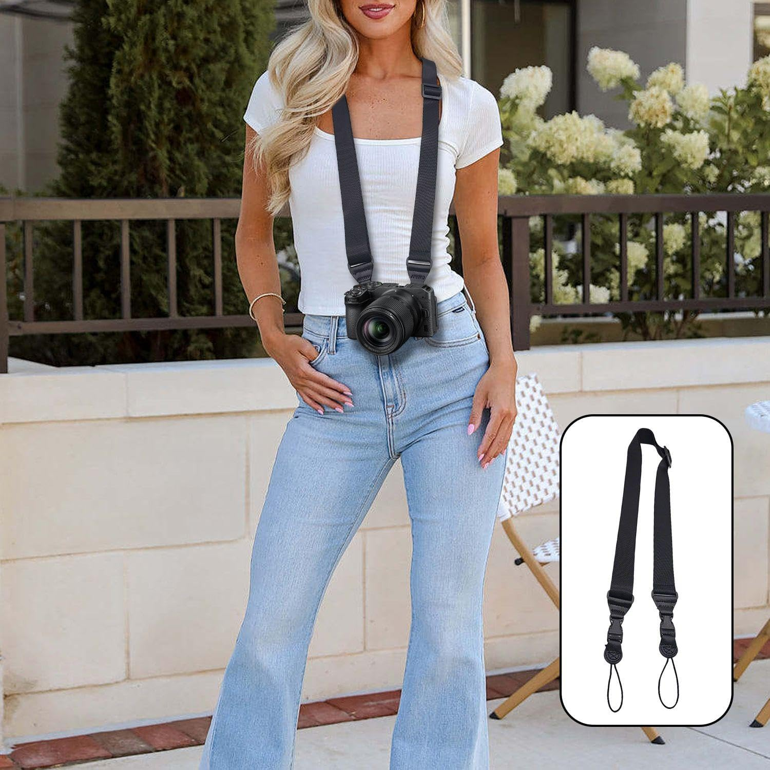 CHROMACRAFT Pack of 2 Tablet Straps, Adjustable Shoulder Straps, Portable Straps, Nylon Straps, Suitable for Tablets, Bags, Cameras