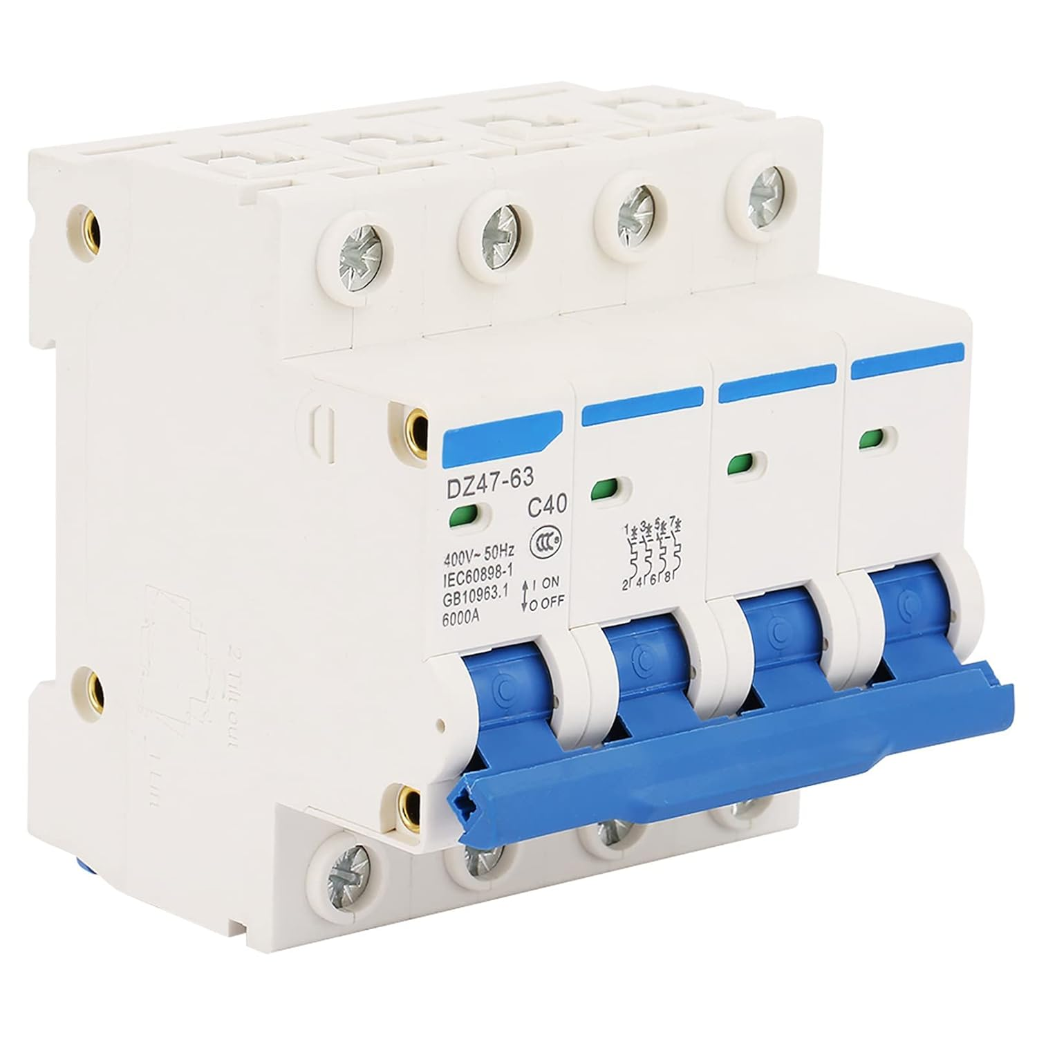 Mystical/Fantasy Retardant Material, Sensitive Action, Versatile Usage Miniature Circuit Breaker 4P 40A 400V 50Hz, Tools, Equipment, Instruments, Suitable for Solar Energy Systems, image number 5