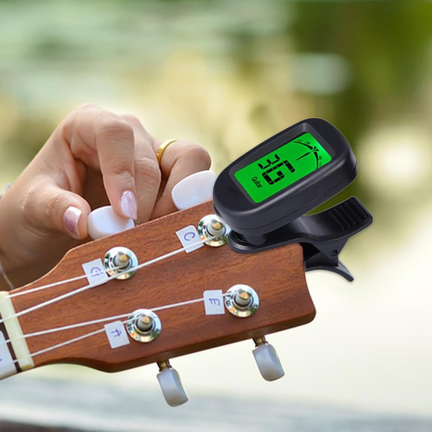Digital Tuner for Guitar | Precise Clip-On Ukulele Tuner | Lightweight Instrument Tuner, String Instrument Supplies for Performance image number 3