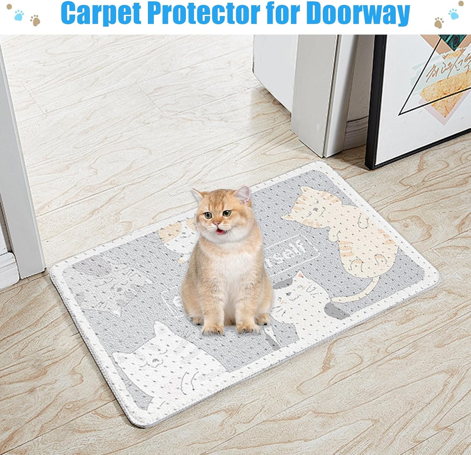Cat Scratching Mat, Non-Slip Scratching Mat, Transparent Scratch Protection for Carpet, PVC Cat Scratching Boards Floor, Scratching Pad, Transparent Cat Scratching Mat, Cat Floor, anti Scratch image number 2