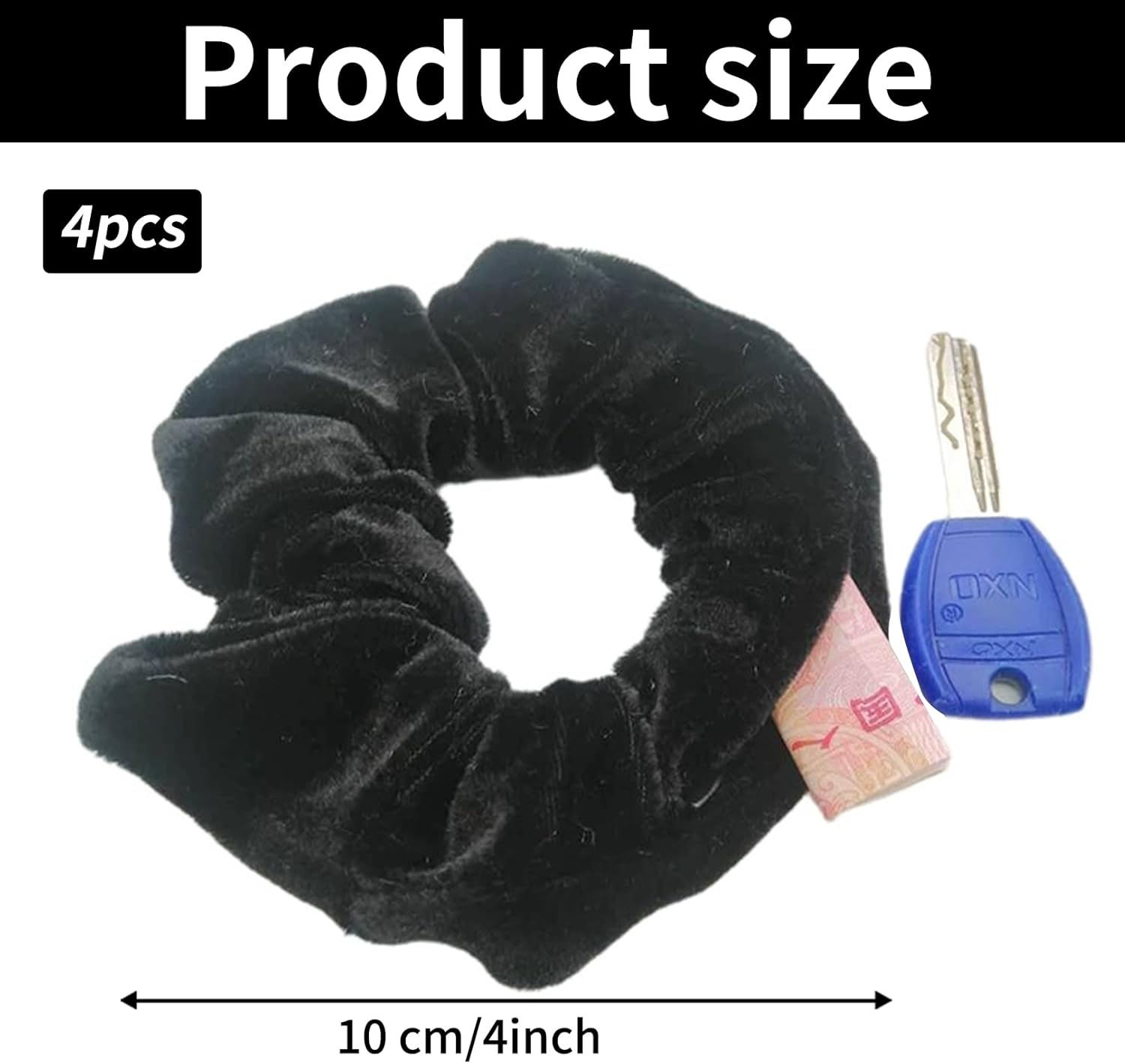 Pack of 4 Hair Bands with Zip, Travel Gadgets Hiding Money, Gadget Secret Compartment Holiday, Women Money Hiding, Safe Travel, Storage, Beach Hiding Valuables at Home image number 6