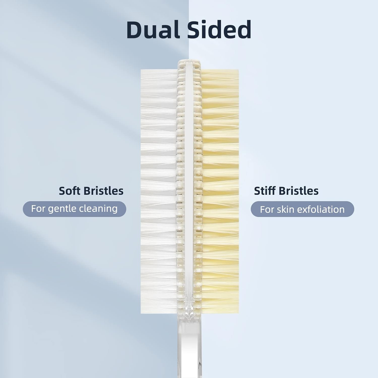 Fymblin Back Scrubber Long Handle for Shower,Back Brush Dual-Sided with Stiff and Soft Bristles,Body Exfoliator for Bath or Dry Brush image number 4