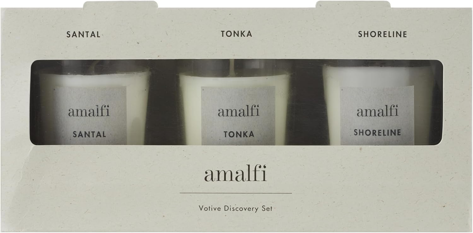 Amalfi F5104326 Santal Tonka Votives Candle Set (Pack of 3)