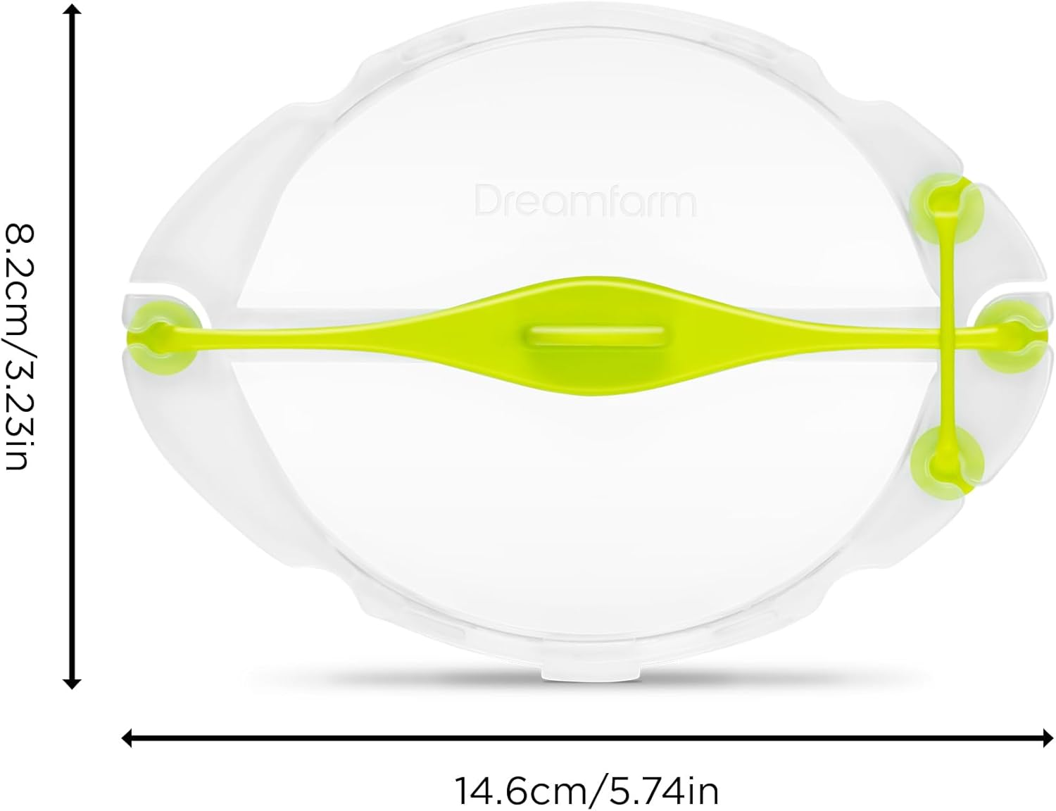Dreamfarm Savel Flexible, Food Safe, & Adjustable Fruit & Vegetable Saver & Storage Cover - Clear/Green image number 6