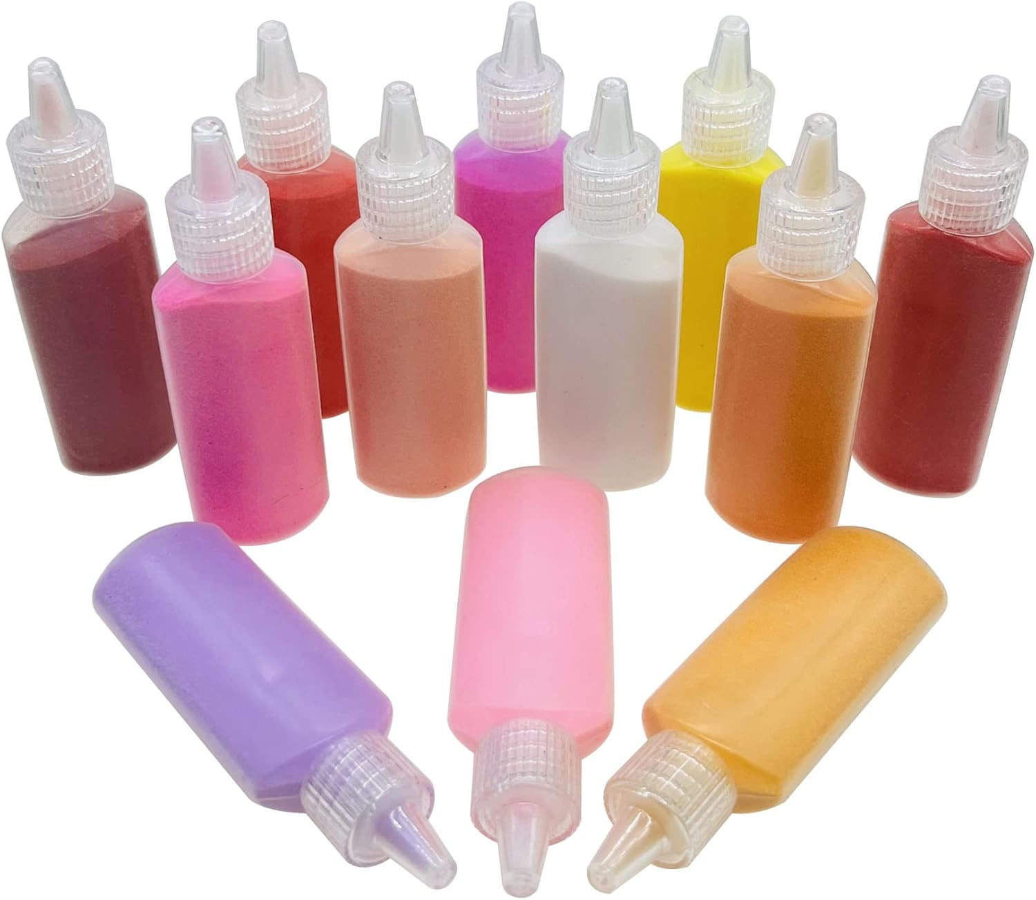 Yayatty Art Sand Kit, 24 Color Sand Art Bottles, Colored Sand Bottles, Sand Arts and Crafts Kit for Painting and Crafts, DIY Drawing, Decor and Collection Sand Bottles (24 Multicolour) image number 5