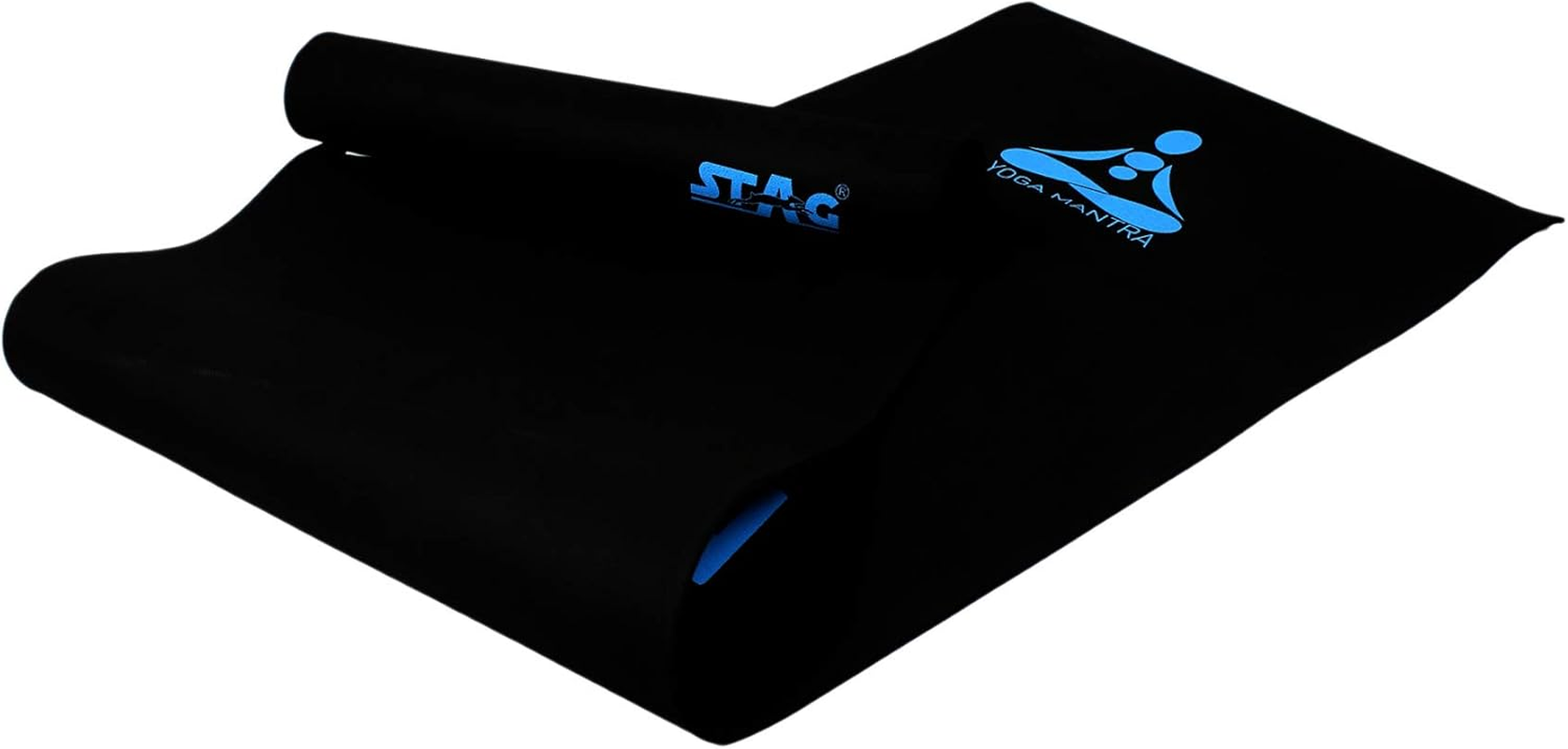 Stag Designer Yoga Mat, 4Mm (Black/Blue/White) image number 1