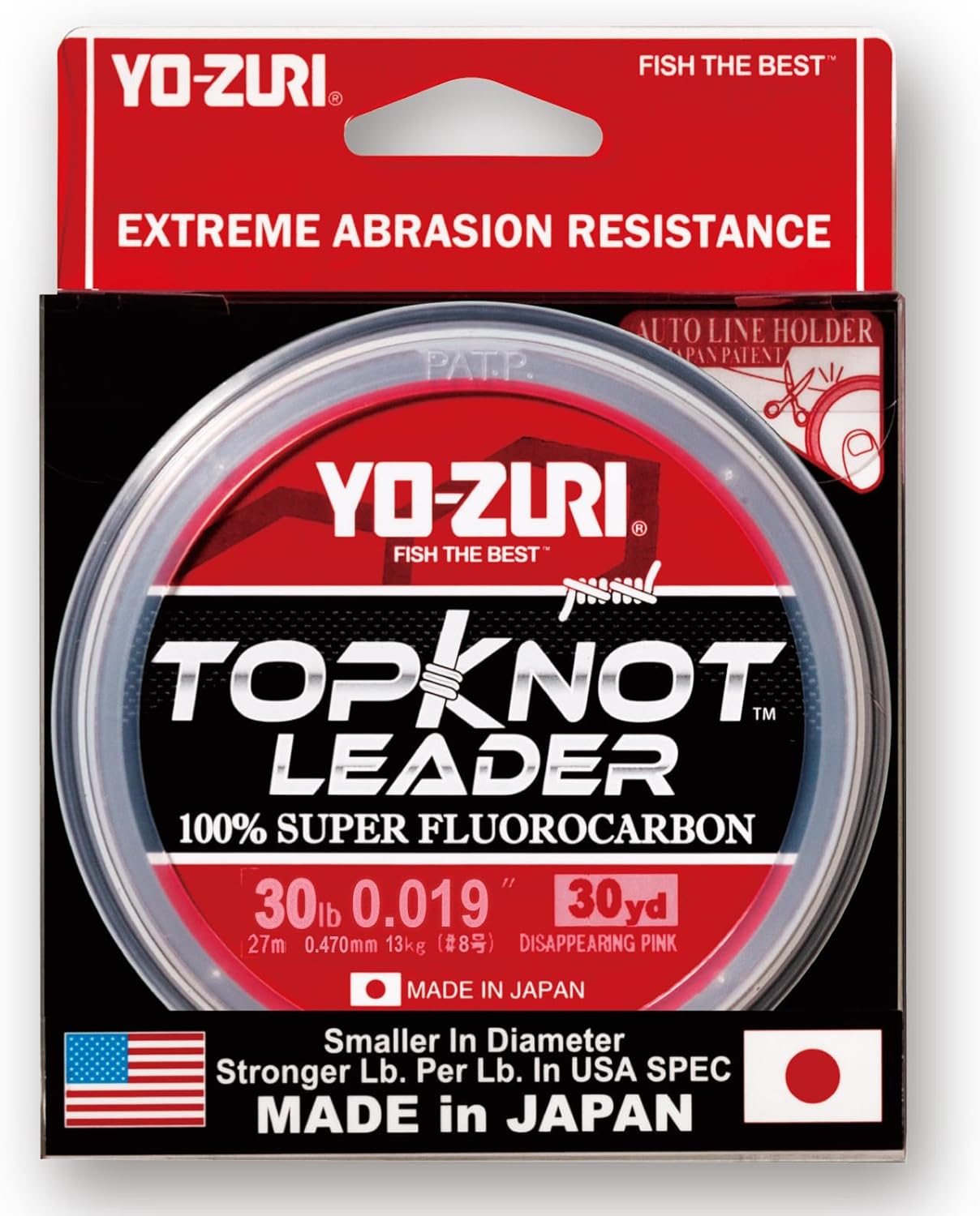 Yo-Zuri Topknot 30 Yd Sinking Leader, Disappearing Pink, 30 Lb image number 3