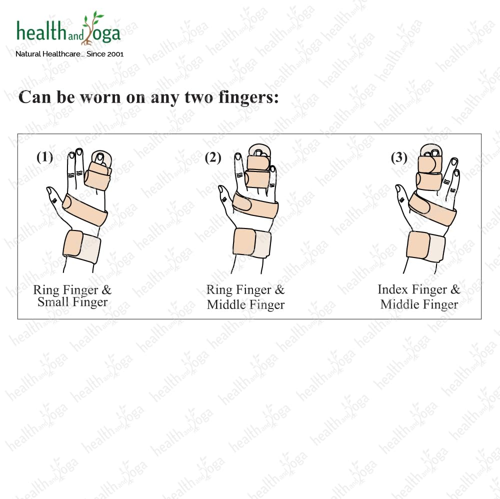 Guardnheal Two Finger Splint Brace &ndash; Detachable Finger Immobilizer Splint &ndash; Removable Straps for Comfort Fit &ndash; Suitable for Left or Right Hand (Medium)
