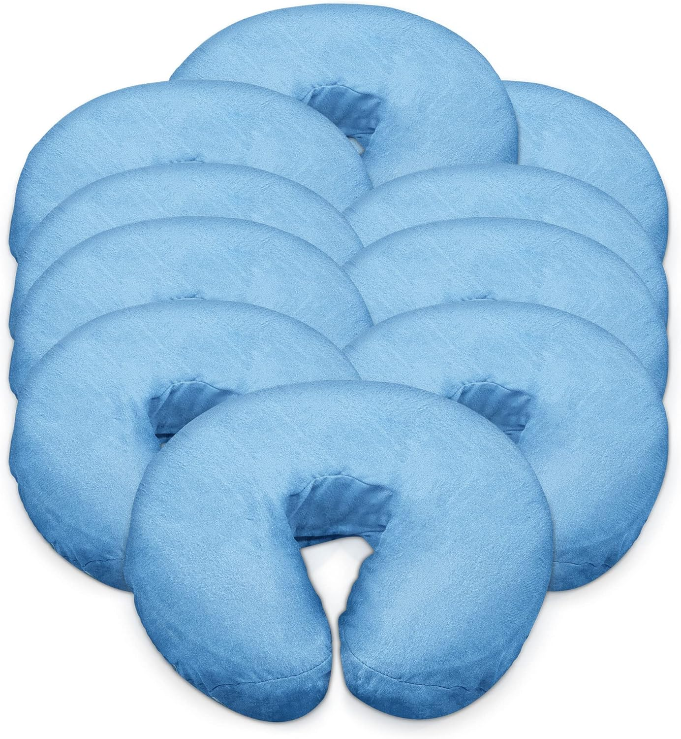 London Linens Pack of 4, Premium Extra Thick 100% Cotton Flannel Massage Tables Face Cradle Covers Cozies Fitted - Includes 4 Pcs (White)