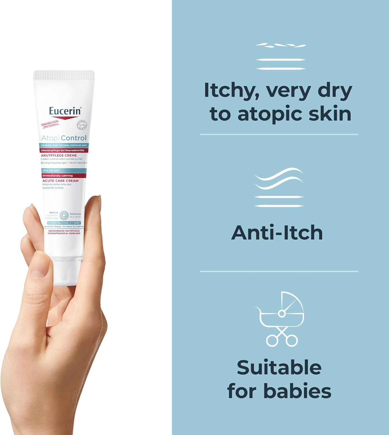 Eucerin Atopicontrol Intensive Calming Cream, 40 Ml (Pack of 1) image number 1