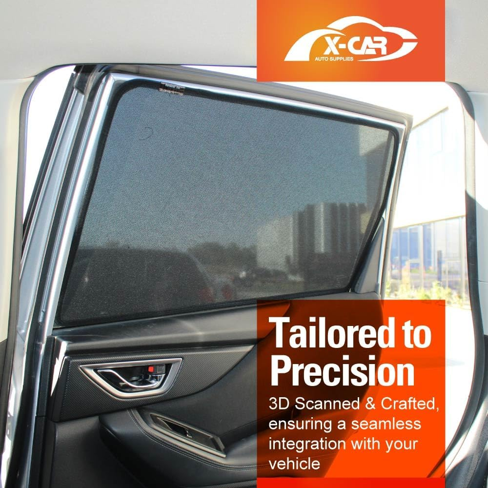 X-CAR Front Rear Port Window Sun Shade for Subaru Forester 2018-2024 Magnetic Car Sun Blind Mesh image number 6