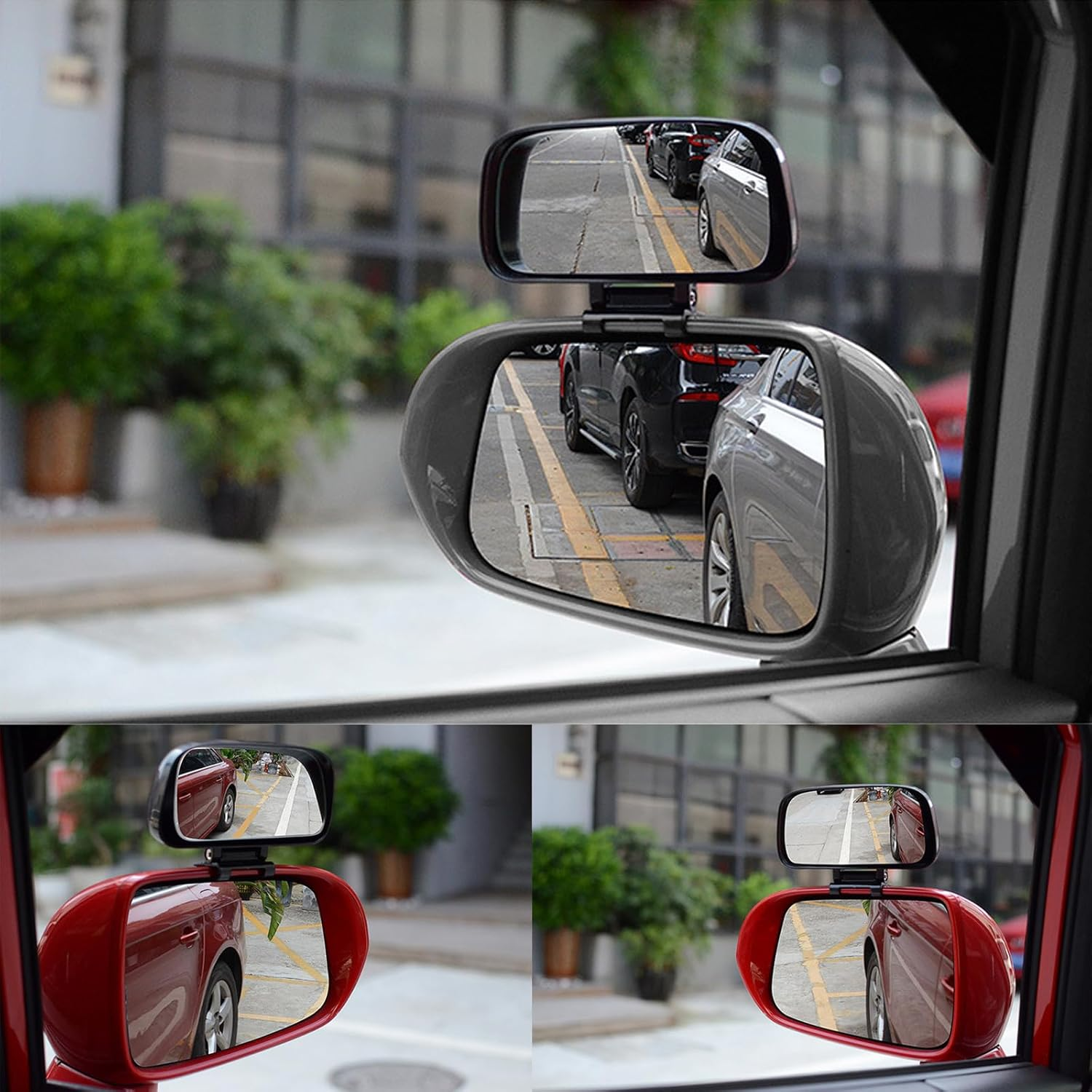 Car Blind Spot Mirror, Adjustable 360 Degree Rotation Side Mirror, Auto Auxiliary Convex Wide Angle Snap Way Clip on Side Rearview Mirror, Universal for Car Truck SUV image number 4