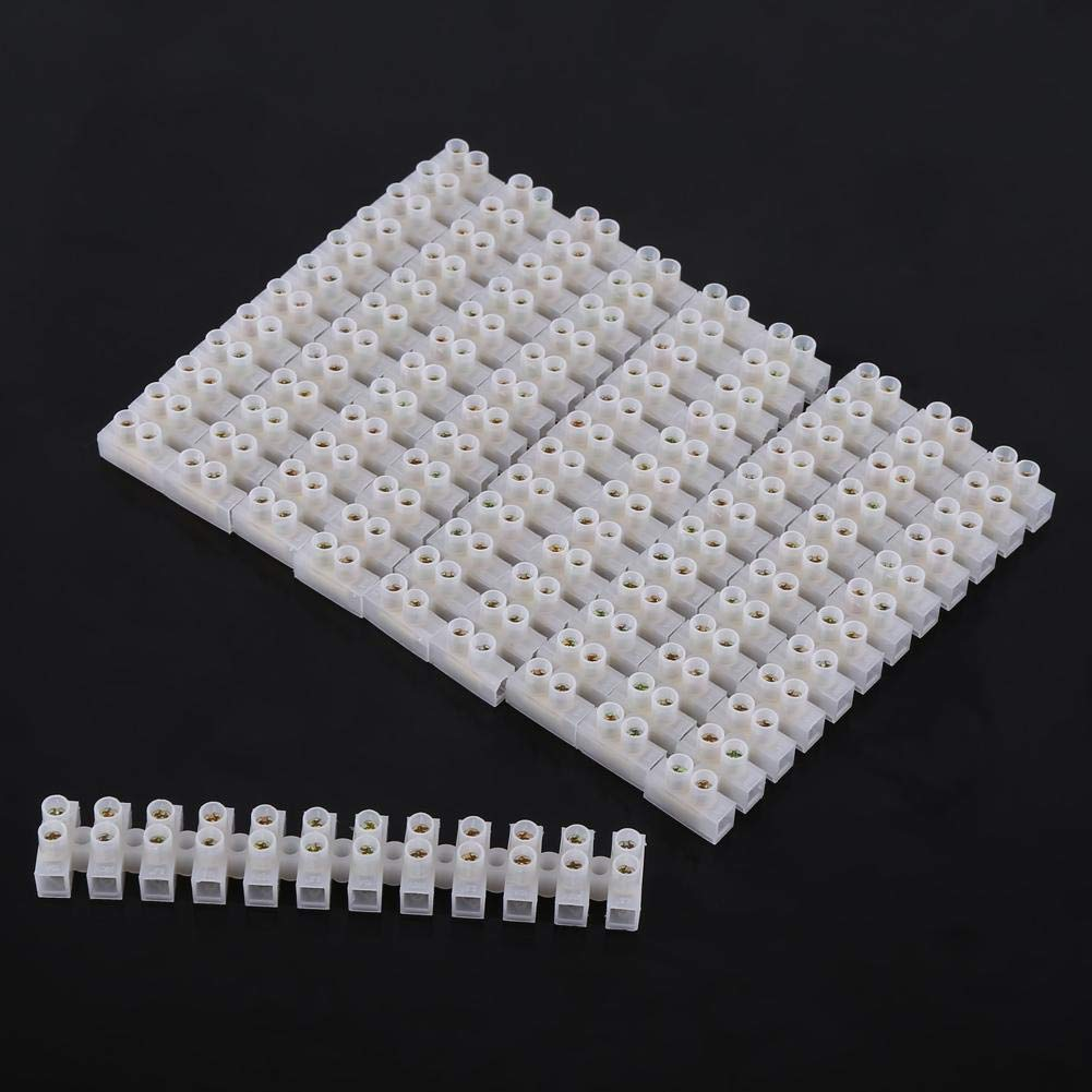 10Pcs 360V 10A Dual Row Screw Terminal Block Electric Barrier 12-Terminal Strip Block Quick Connector Screw Terminal Barrier Block for Home Appliances, Electronic Circuits image number 4