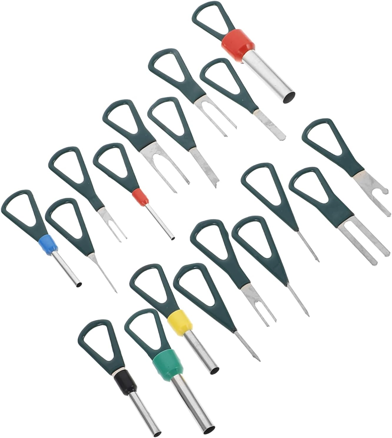 Alipis 18Pcs Car Wire Terminal Tool Kit Pin Extractor Set Auto Electrical Connector Pin Release for Automotive Wiring Harness Repair