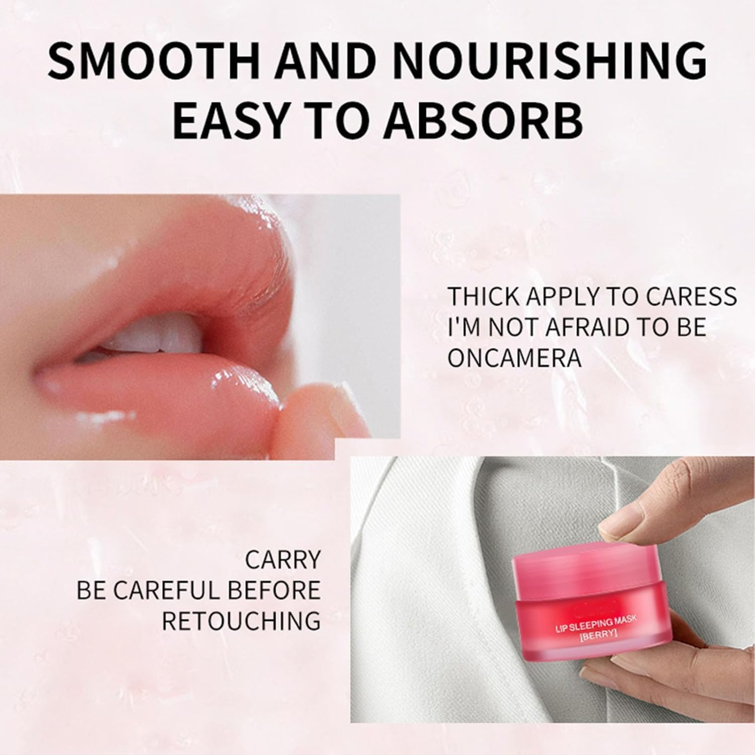 Sleeping Lip Mask, Nourish & Hydrate Lip Mask with Vitamin C, Antioxidants, Lip Balm, Lip Skin Care, Improve Lip Color, Reduce Lip Lines image number 4