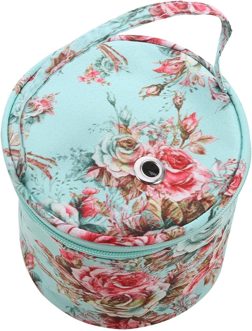 Colaxi Durable Crochet Bag with Handle Small Crocheting Knitting Supplies Tote Gift Craft Organizer Portable Yarn Storage Bag for Crochet Beginners