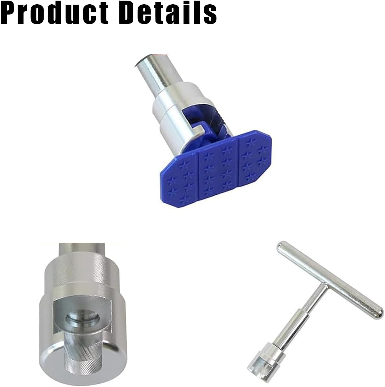 Professional Car Dent Puller Kit Silver T Shape Puller, Universal Tool for Auto Hail Damage Repair, Dent Detach Sheet Suction Cup Puller Repair Kit Non-Destructive Dent Removal (1) image number 2