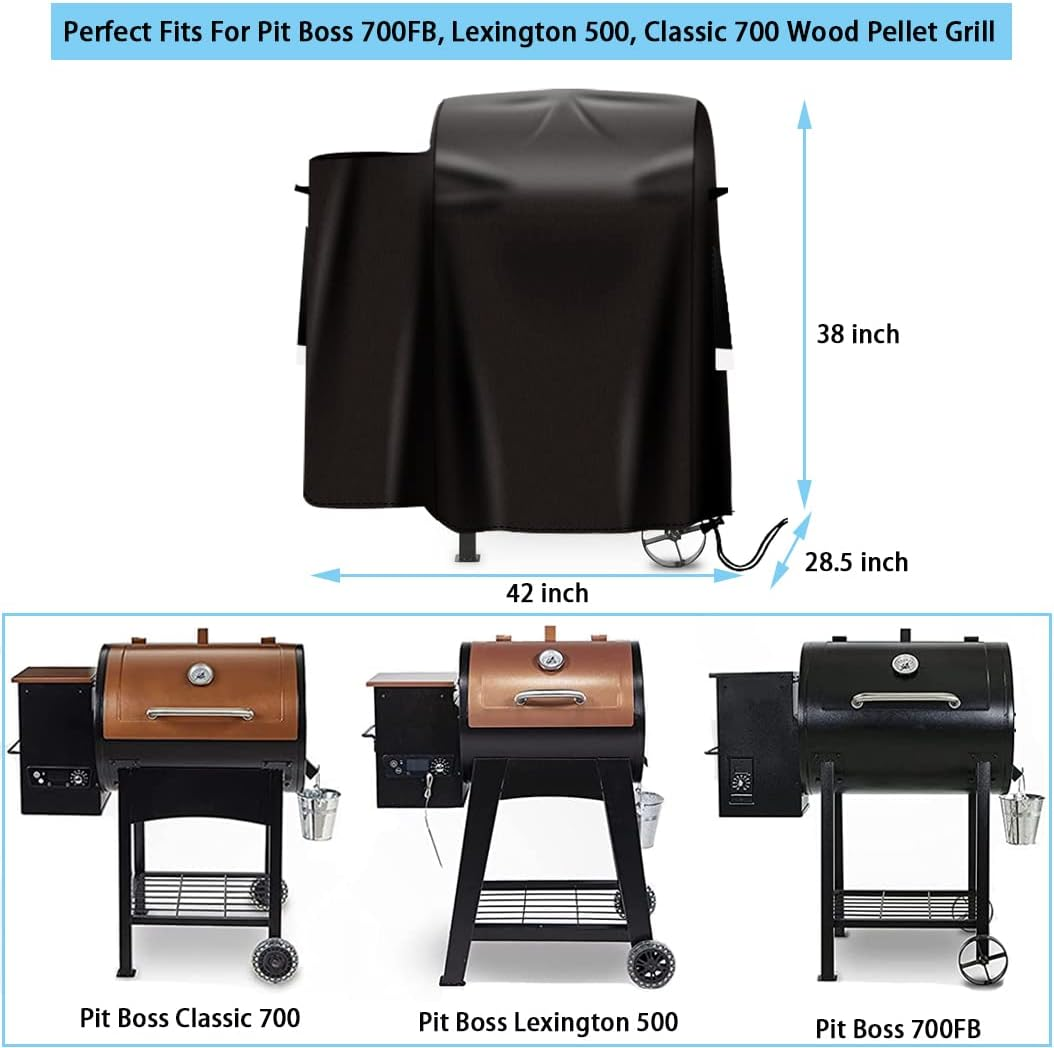 73700 Grill Cover for Pit Boss 700FB, Lexington 500 and Lexington 540, Classic 700 Wood Pellet Grills, Waterproof 600D Barbecue BBQ Grill Cover for Pitboss PB500LX1, PB71705, 42" L X 28.5" W X 38" H image number 4