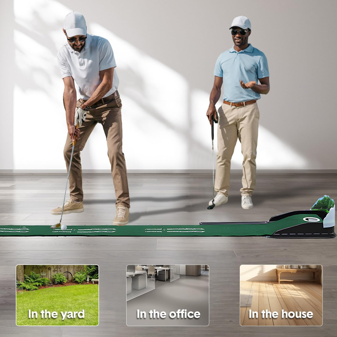 Aumerage Golf Practice Bundle - Indoor/Outdoor Training Aids to Improve Swing Accuracy & Ball Speed for All Skill Levels