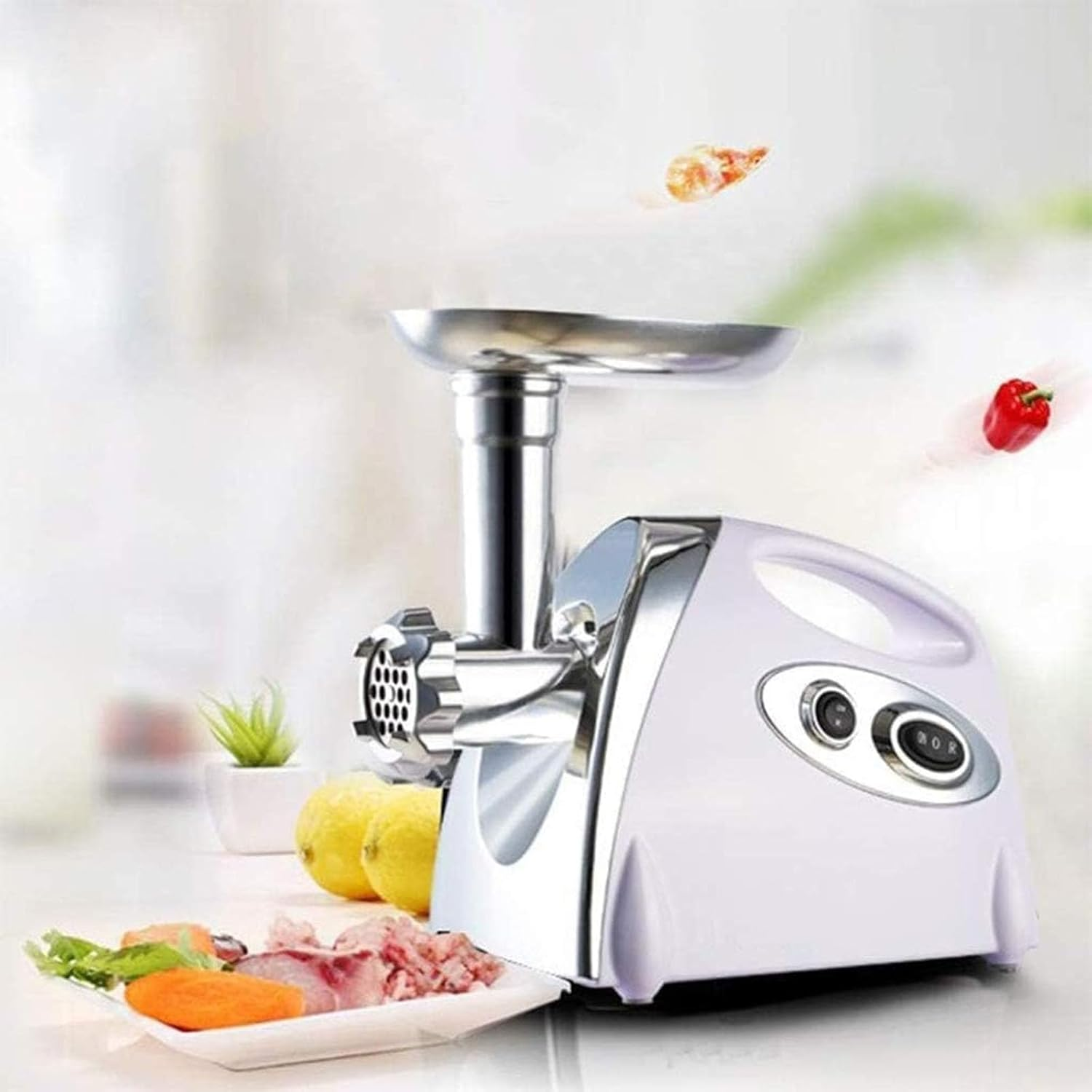 Electric Meat Grinder 800W Stainless Steel Meat Mincer Enema Machine Sausage Stuffer Meat Machine Sausage Maker Metal Food Grinder for Home Kitchen Use image number 5