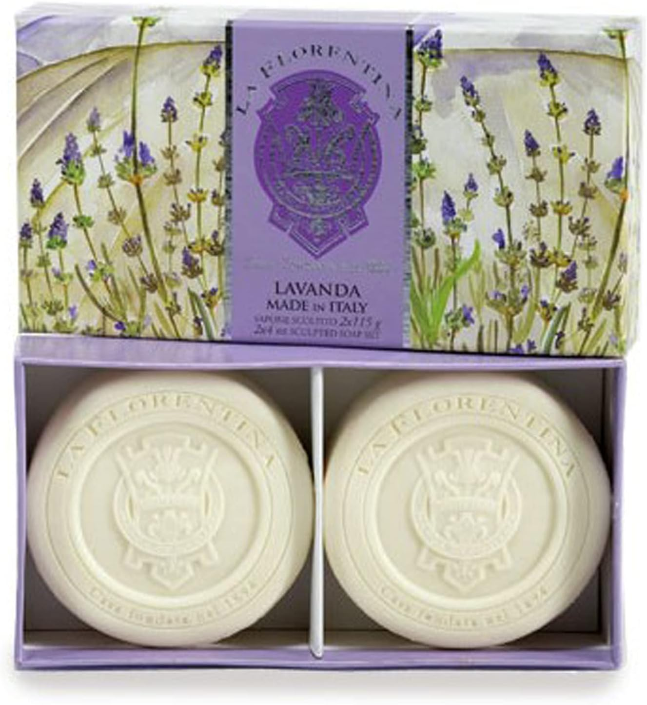La Florentina Lavender 2 Bars Soap, 115 G image number 1