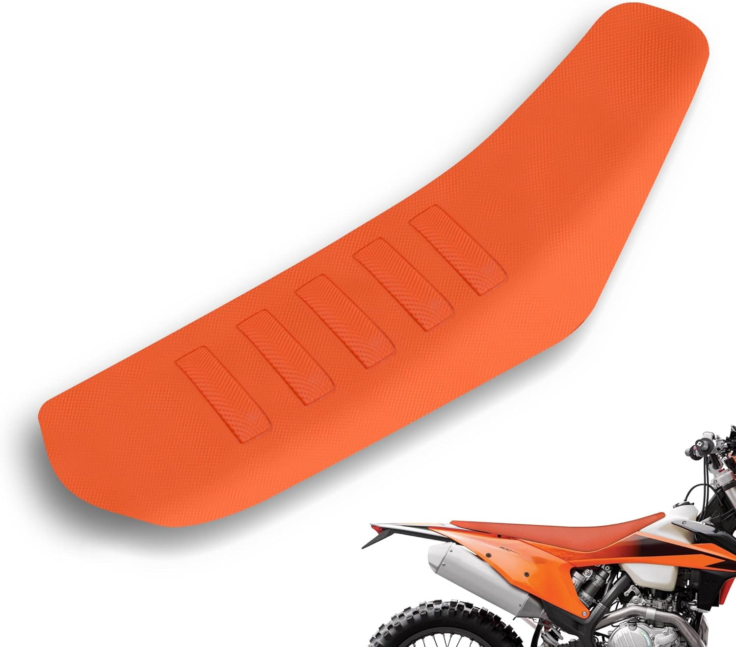 Universal Gripper Soft Seat Cover Diamond Texture for Motobike Dirt Motorcycle MX Cross Enduro Black